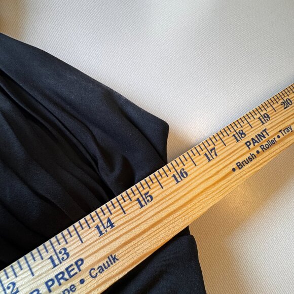 Signature by Sangria Dress Size 16 Black Multi Asymmetrical Handkerchief Hem - Picture 7 of 11